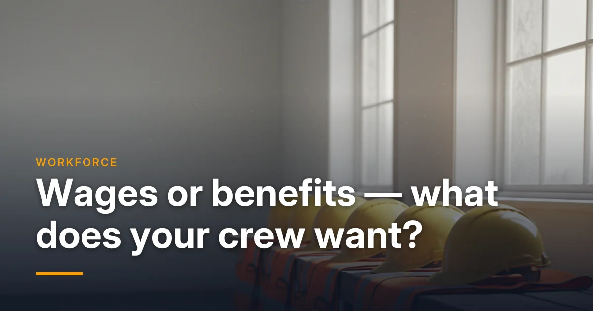 Do Construction Workers Care More About Wages or Benefits?
